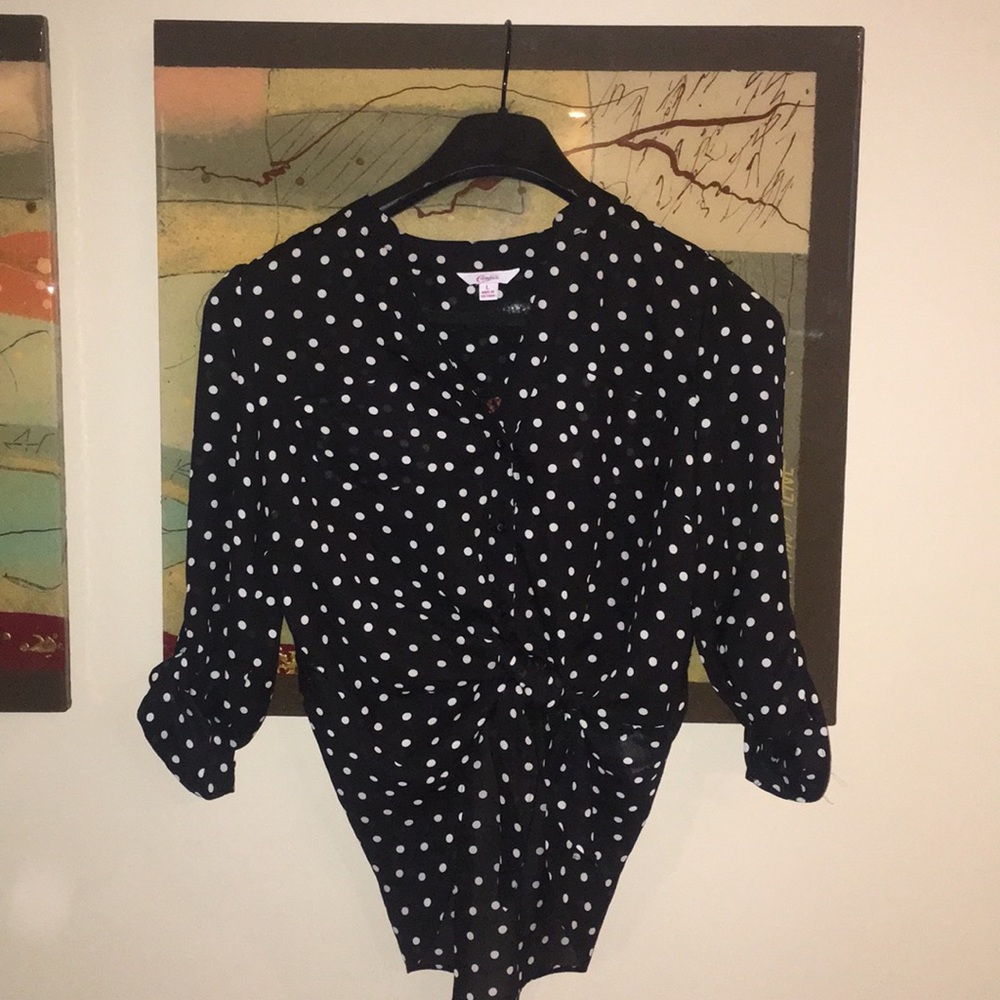 🌺💕Candie's Front Tie Blouse Lace Back💕🌺